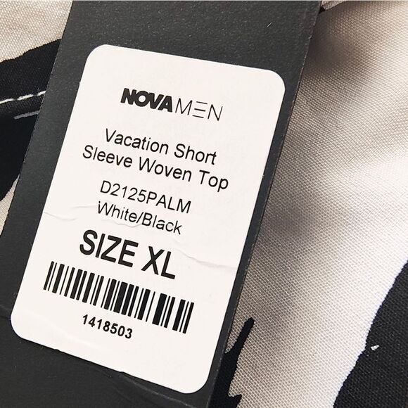 Palm Short Sleeve Woven Button Down Shirt Mens X-Large - Picture 5 of 6